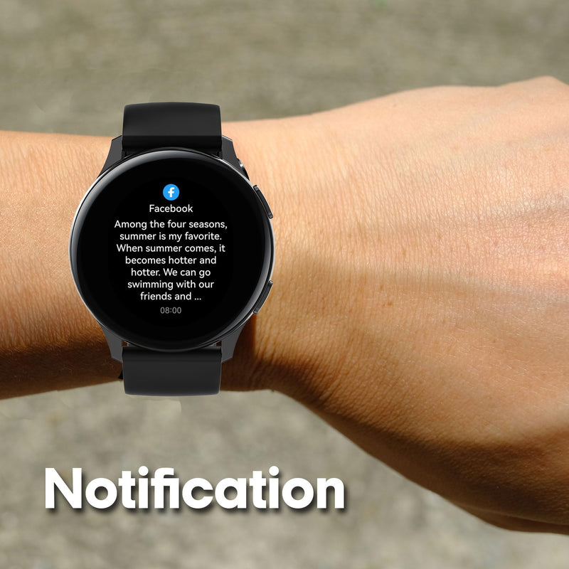 3Plus Callie Smartwatch with 1.43" Round AMOLED Display/Answer & Make Calls/Sleep Monitoring/Heart Rate/IP68 Waterproof/100+ Workout Modes/Quick Reply/iOS and Android