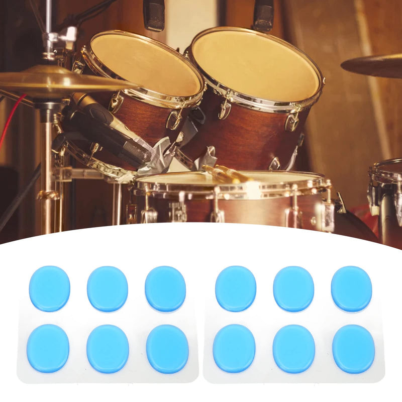 30Pcs Drum Dampeners Gel Pads Silicone Drum Silencers Sound Dampening Muffler Pads, Drum Dampeners Gels Silicone Gel Pads Soft Drum Dampeners for Drums Cymbals Tone Control,Black,Blue(Blue)
