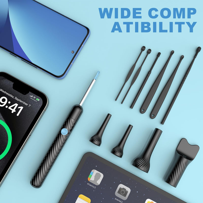 Euakee 4 in 1 Ear Wax Remover Otoscope, 1080P WiFi IP67 Waterproof Ear Cleaner for Adults Children, for Ear Canal, Nose, Mouth and Skin Examination, Ear Cleaner for iOS, Android 03