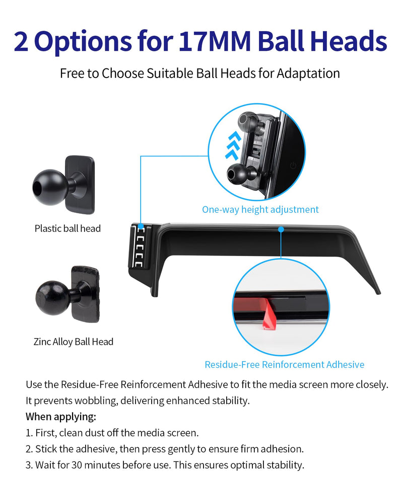 Auto Clamp Car Phone Holder for Toyota C-HR 2019-2022, 8" Screen | Universal Mechanical clip Cell phone Mount Accessories Fit iPhone Android,Automobile Cradle GPS Dashboard Navigation Bracket