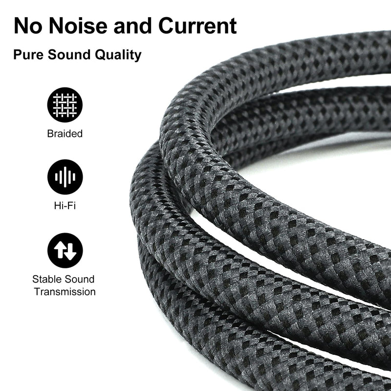 J&D USB C to 6.35 mm 1/4 inch TS Guitar Audio Cable, Audio Recording, Bass, Electronic Piano Microphone Cord Compatible with iPhone 16 Pro Max/16 Pro/16 Plus/16/15/15 Pro Max/15 Pro/15 Plus, 10 Feet Blue