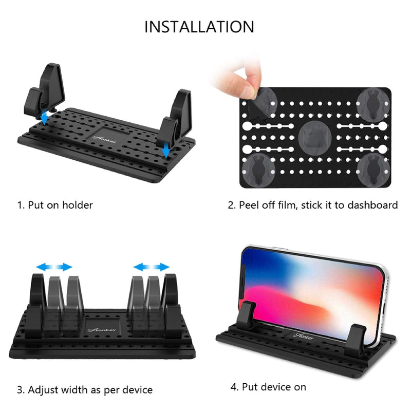 [AUSTRALIA] - Cell Phone Holder for Car, Dashboard Car Pad Mat Vehicle GPS Mount Universal Fit All Smartphones, Compatible with iPhone Xs/XS Max XR X 6S 7/8 Plus 