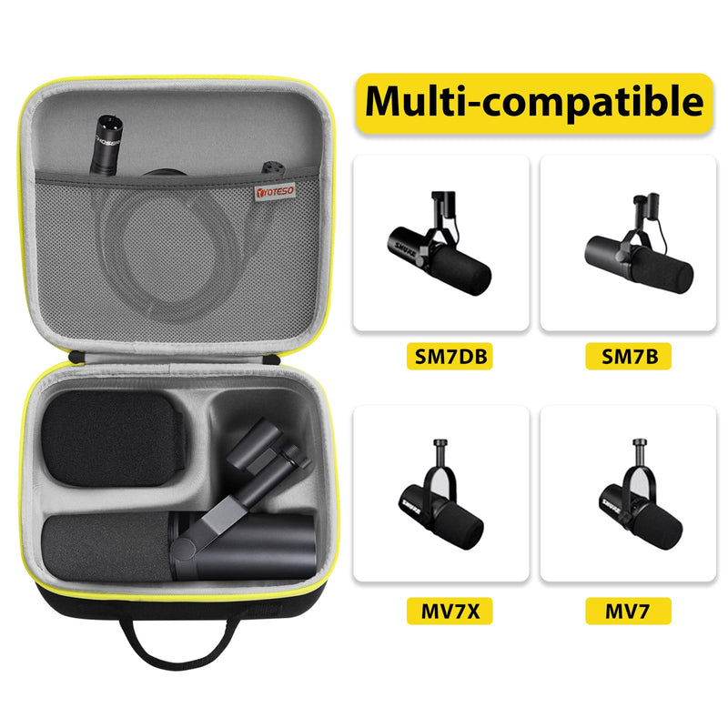 Shure SM7B and Podcast Microphone Case - Hard EVA Material, Bi-Directional Zipper, Compact Size for Easy Travel - Fits Shure SM7B, MV7, MV7X (Box Only)