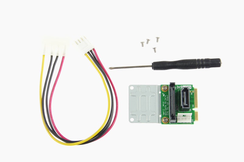 KNACRO Mini SATA to SATA Adapter 7Pin (with Power Interface)