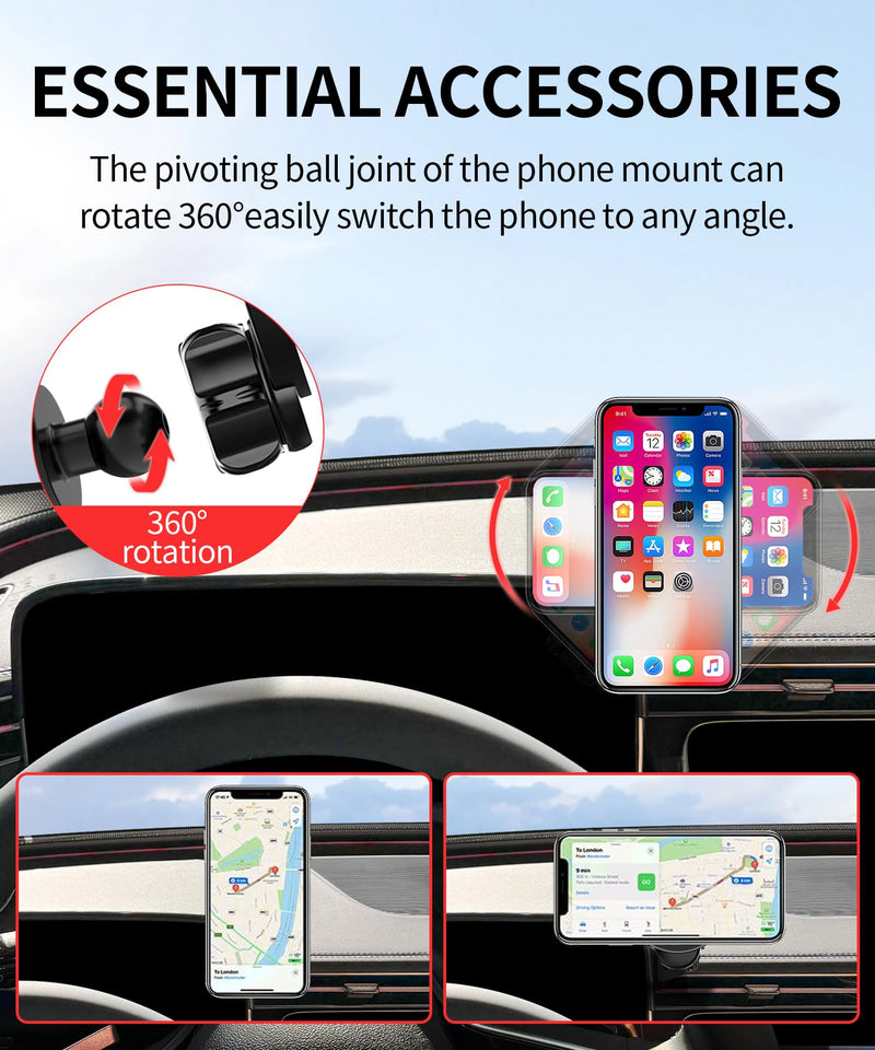 Car Phone Holder for Mercedes-Benz E-Class 2024-2026, 12.3" Screen Mount | Magsafe Accessories Magnetic Cell Phone Mount Clip Compatible with iPhone, 3D fit Stable Dashboard Navigation Bracket Stand