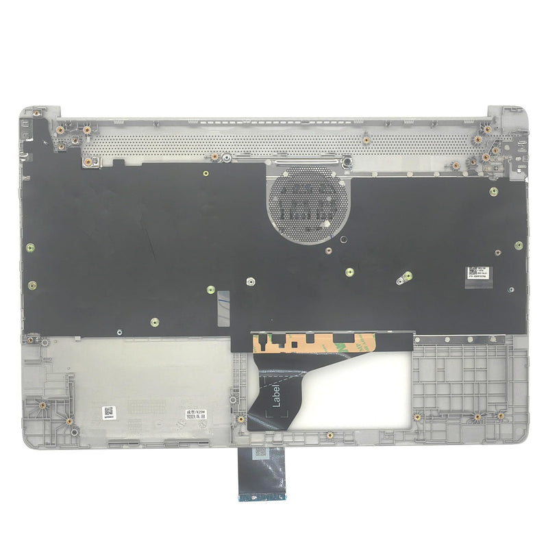 Palmrest with Non-Backlit US Keyboard for HP 15T-DY 15Z-EF 15-DY | 15-EF 15S-EQ 15S-FQ,Natural Silver,P/N M17184-001/L63578-001,Upper Case Top Cover Replacement,US keyboard