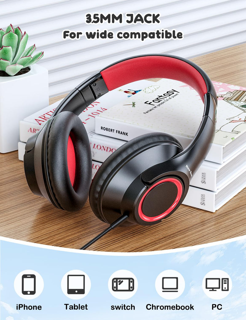 [AUSTRALIA] - New bee 𝗞𝗶𝗱𝘀 𝗛𝗲𝗮𝗱𝗽𝗵𝗼𝗻𝗲𝘀,𝗪𝗶𝗿𝗲𝗱, 𝐒𝐜𝐡𝐨𝐨𝐥,𝐓𝐨𝐝𝐝𝐥𝐞𝐫 𝐇𝐞𝐚𝐝𝐩𝐡𝐨𝐧𝐞 Baby Headphone Lightweight for Boys/Girls/Mac/Android/Kindle/Tablet/Pad 