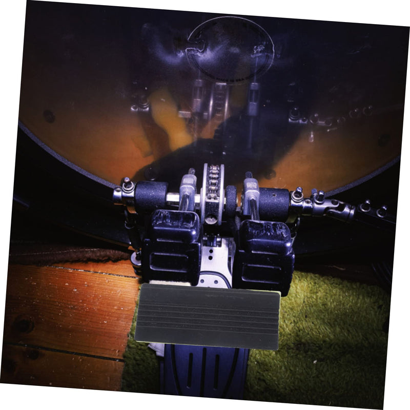 1 Pair Bass Drum Non-slip Rubber Pad Jazz Drum Pedal Guards Kick Drum Pedal Pad Bass Drum Hoop Protector Rubber Drum Hoop Guard Percussion Instrument Part Drum Supply Cushion Metal