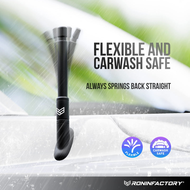RONIN FACTORY Truck Antenna for Chevy Silverado & GMC Sierra Accessories (2014+) Anti Theft - Carwash Safe Short Replacement Antenna (5 Inch Flexible) 5 Inch TuffLock - 2014+ Chevy/GMC