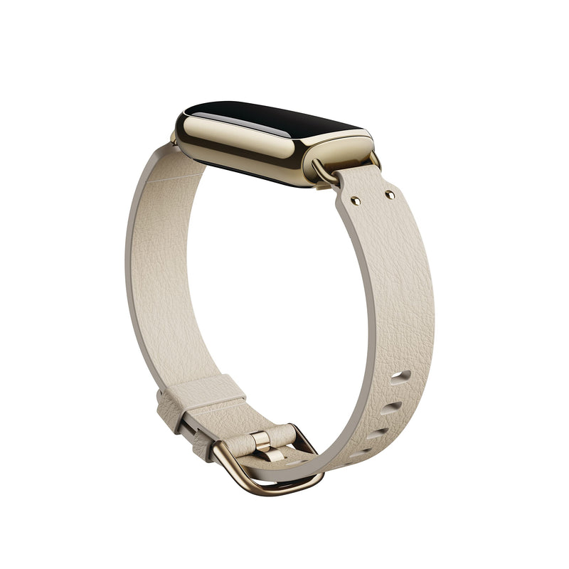 Fitbit Luxe,Leather Alternative Band,Pearl,Large