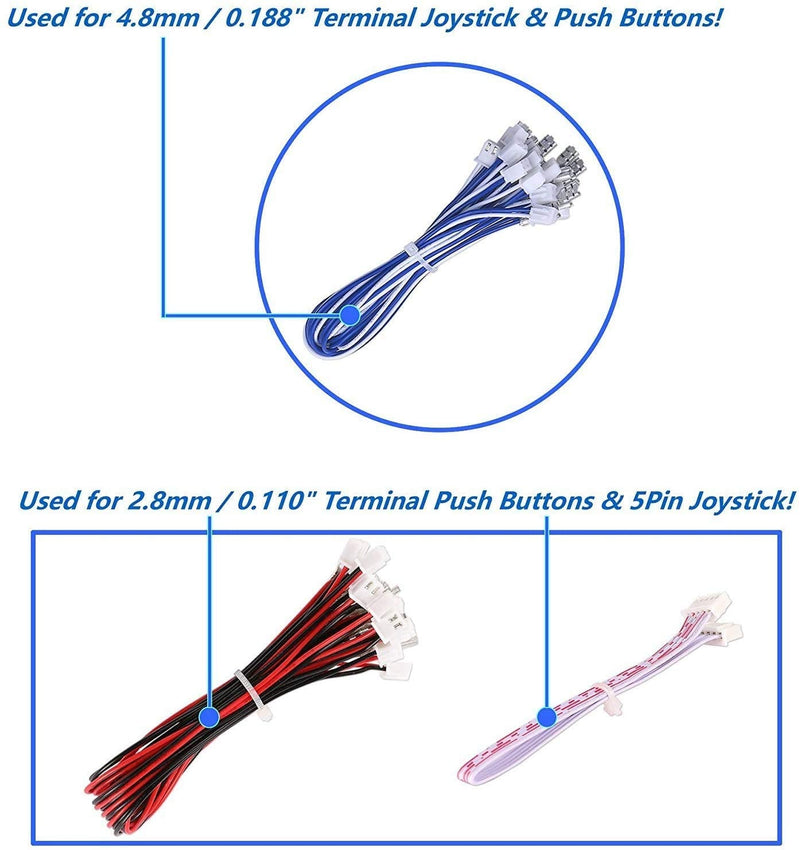 EG STARTS Arcade 2 Player Zero Delay USB Encoder to PC Games Controller Arcade Joystick Buttons for PC, MAME, Raspberry Pi, Arcade1Up - 3X Red Power Outputs (5Pin + Sanwa Style) 5Pin + Sanwa Style