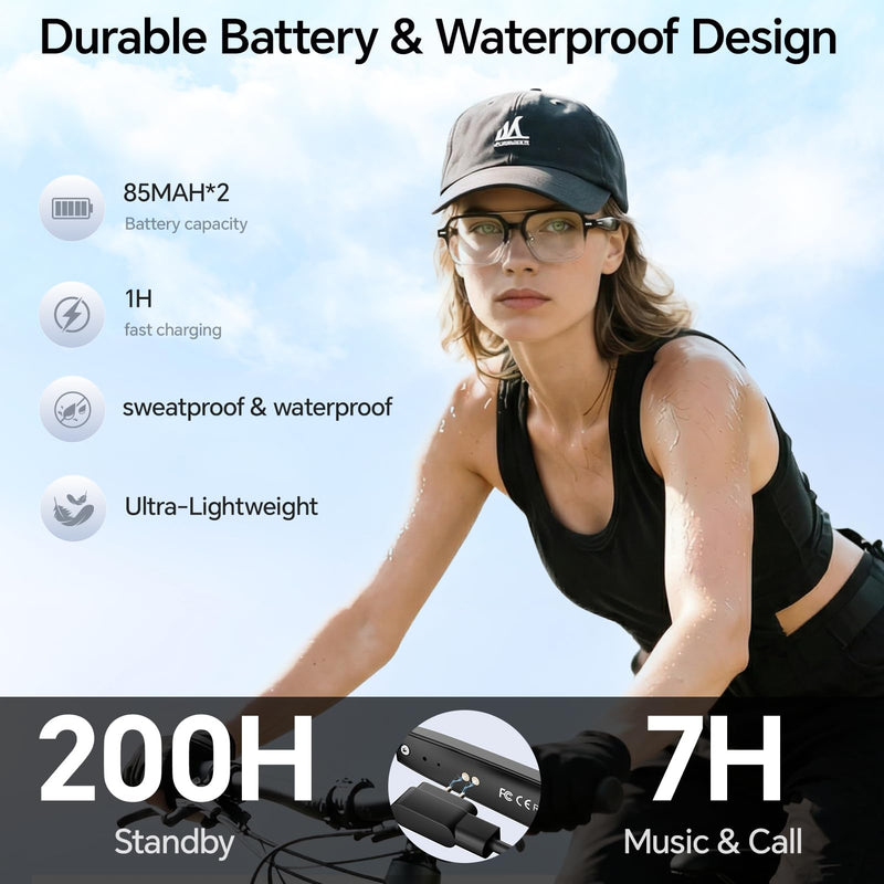 Aviator Smart Glasses for Men & Women, Audio Bluetooth Glasses | Wear Induction Power On/Off, Touch Control, Photochromic Lens, Sunglasses, Music, Hands-Free Calls, UV/Blue Light Protection Gradient Black