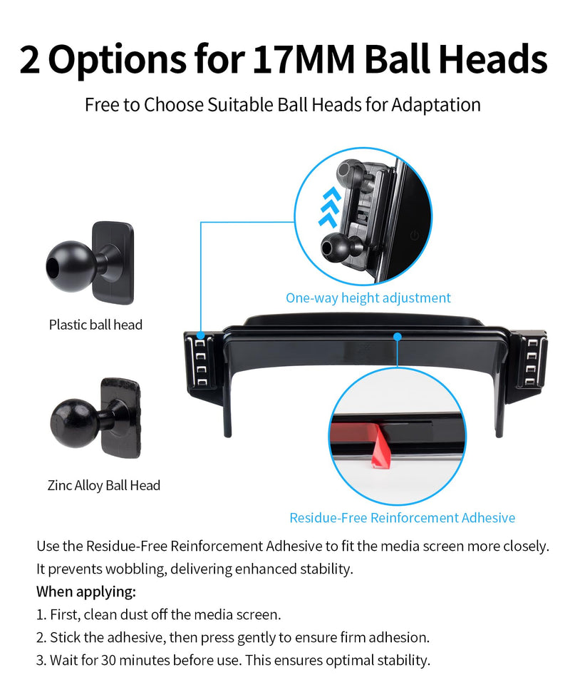 Auto Clamp Car Phone Holder for Honda CR-V, HR-V 2023-2026, 7/9" Screen | Universal Mechanical clip Cell phone Mount Accessories Fit iPhone Android,Automobile Cradle GPS Dashboard Navigation Bracket