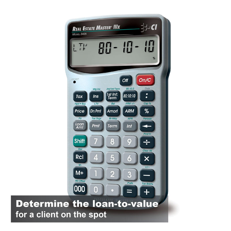Calculated Industries 3405 Real Estate Master IIIx Residential Real Estate Finance Calculator | Clearly-Labeled Function Keys | Simplest Operation | Solves Payments, Amortizations, ARMs, Combos, More | Residential RE Finance, Clearly Labeled Function K...