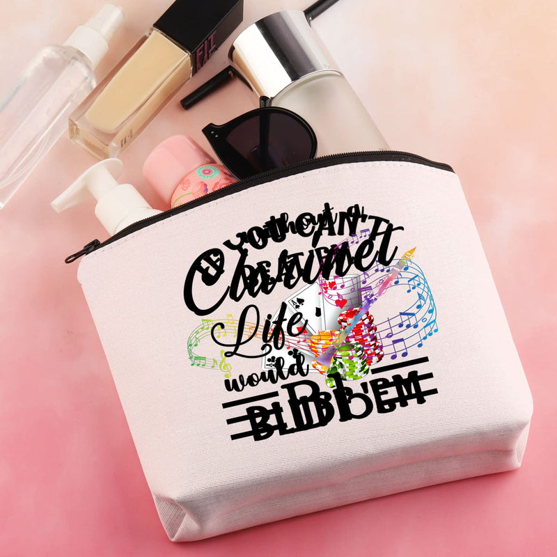 BDPWSS Clarinet Gift Clarinet Player Gift Clarinet Lover Gift Without A Clarinet Life Would Bb Makeup Bag Clarinet Teacher Gift (My Clarinet Life) My Clarinet Life