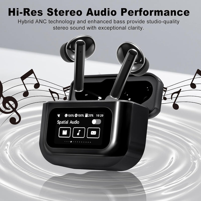 Wireless Bluetooth Earphones, AI Bluetooth Wireless Earbuds, Active Noise Cancelling Earphones, Real-time Translation Earphones, high Fidelity Sound Quality Function White band translation