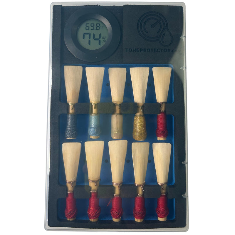 Tone Protector Reed Case for Bassoon Reeds: Digital Bassoon Reed Storage With Two-Way Humidity Control