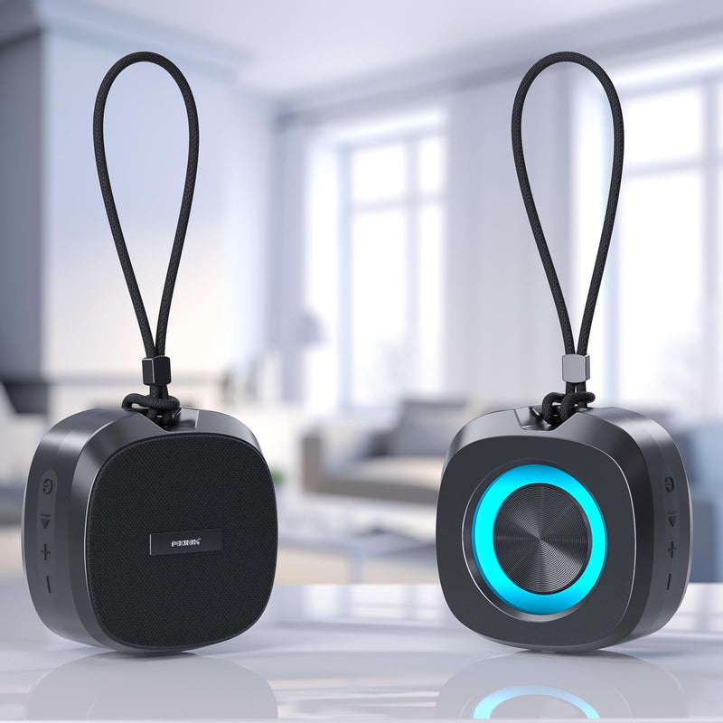 Bluetooth Speaker, Portable Wireless Speaker, IPX5 Waterproof Speakers Loud Stereo Sound with RGB Lights TWS Speakers Long Playtime for Home/Party/Outdoor, Electronic Gadgets, Birthday Gift (Black)
