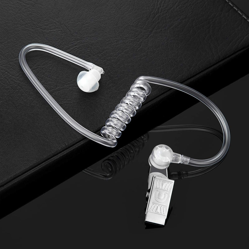4 Packs Spy Ear Piece Toys Security Headset Earpiece Agent Spy Earpiece Costume Prop, Replacement Acoustic Tube for 2-Way Radio Audio Headsets