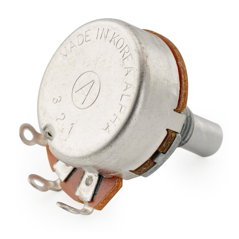 [AUSTRALIA] - Alpha A250K Pots Metric Solid Standard Shaft 9.5mm Audio Taper Potentiometers for Electric Guitar Bass (Set of 10) A250K Solid Shaft 9.5mm 