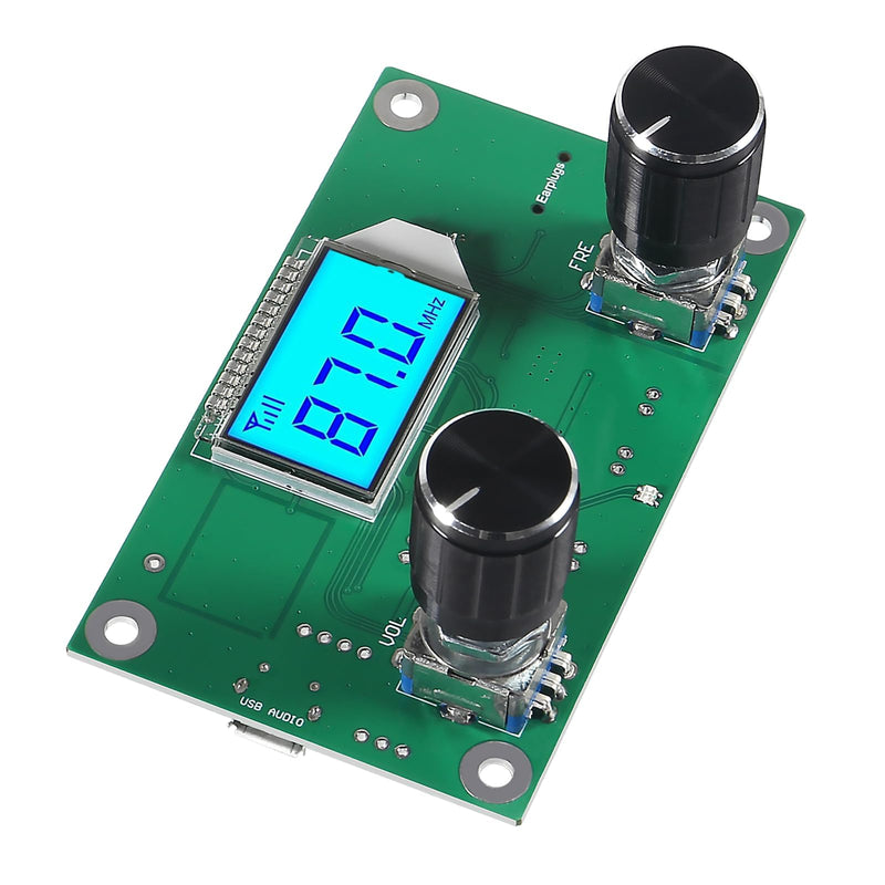 2 Pieces Digital FM Receiver Module, Radio Receiver Module Digital Stereo Board LCD Display DSP PLL 76.0MHz-108.0MHz