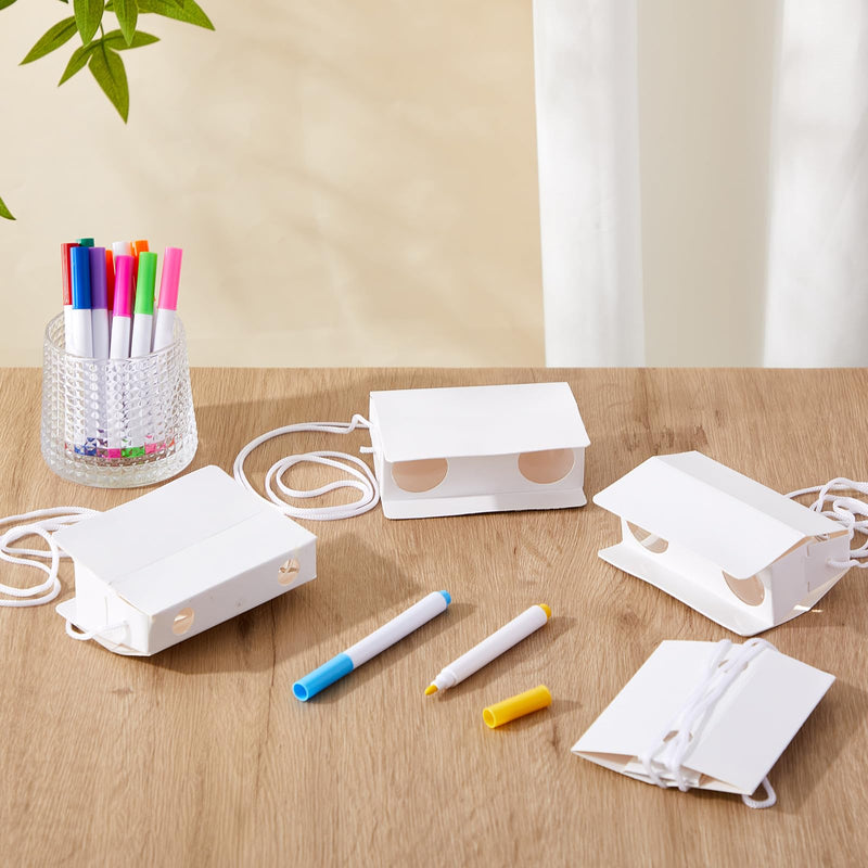 [AUSTRALIA] - Shappy 30 Pcs DIY Cardboard Binocular Craft Kit for Kids, Make Your Own Toy Binocular with Marker and String Classroom Art Activity for Kindergarten Elementary School 100 Days of School Party Favor 
