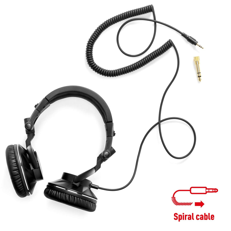 Hercules HDP DJ60 – Professional-Quality DJ Headphones - High Performance, Foldable and Comfortable,Black