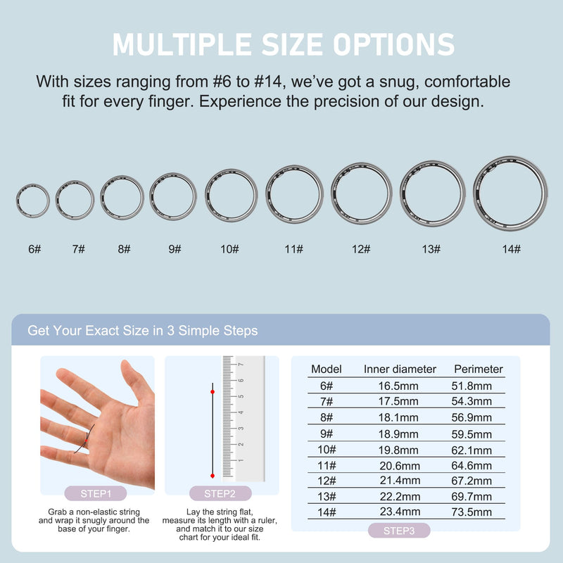 Smart Ring for Women & Men,Fitness Tracker with Heart Rate,Blood Oxygen,Blood Pressure,Sleep Monitoring, Step Counting,IP68 Waterproof,Rose Gold 10# for iPhone and Android,No Subscription Rose Gold 10#