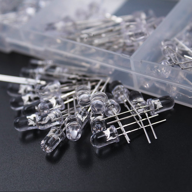 DiCUNO 5 mm LEDs, Round Head LED Diodes Set T-100 Stück (1er Pack)