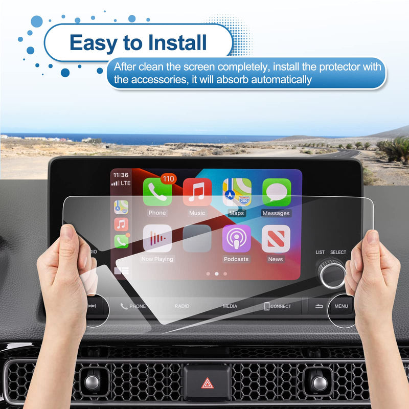 2022 2023 2024 Civic Screen Protector for Honda Civic (Sport/LX/EX/EX-L) 7-inch Touch Screen, 2022 2023 Civic Tempered Glass 2024 Civic Navigation Accessories HD Transparent Protective Film