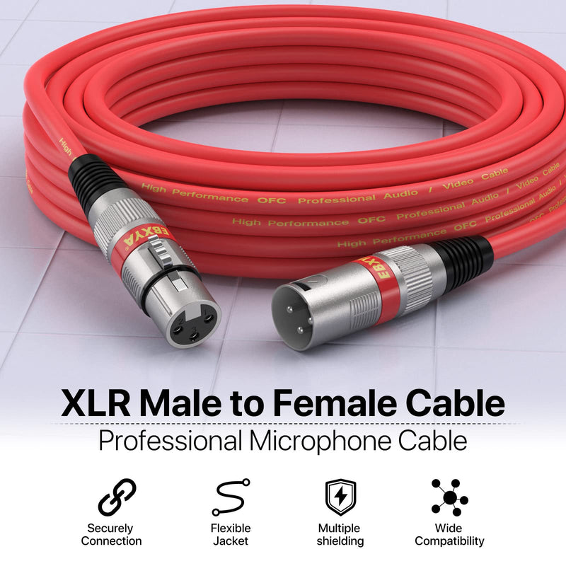 EBXYA XLR Cable 2ft 10 Pack 3 Pins Balanced XLR Microphone Cable Male to Female Suitable for Audio Mixer, Speaker Systems, Radio Station 10 Colors