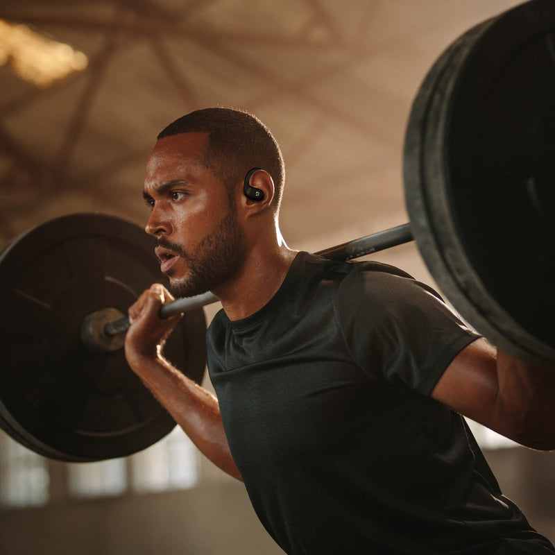 Back Bay Audio Runner Wireless Running Earbuds, Earbud Over Ear Hooks | 80-Hour Long Battery Life, Water-Resistant Wireless Running Headphones. Bass Boost, Bluetooth 5 Wireless Charging Case Runner 60 Black