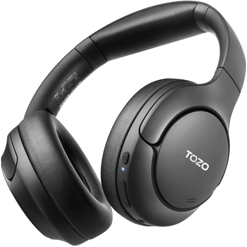 TOZO HT2 Hybrid Active Noise Cancelling Headphones + 3.5mm Audio Cable Aux Cable Compatible for Headphone Tablets