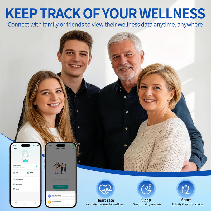 Smart Ring Fitness & Sleep Tracker HR Monitor (Silver, 8) | Women's Health,No subscription,IP68 Waterproof, 3-5 day Battery Life, Remote photography, Size Before You Buy Silver