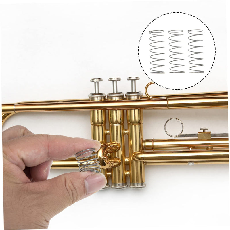 [AUSTRALIA] - Hemoton 3pcs Durable Trumpet Springs Portable Button Spring Replacement for Trumpet Sturdy Convenient Accessories for Wind Instruments 4.9x1.7cm Silver 