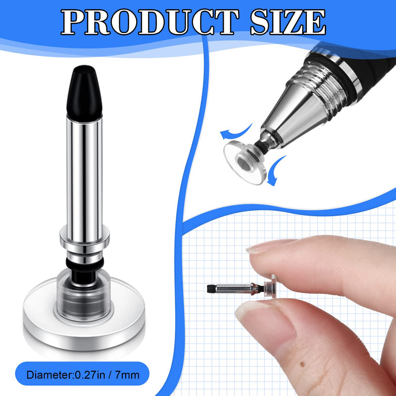 36 Pieces High Precision Replaceable Stylus Pen Disc Tip Universal Stylus Tips Round Shape Stylist Replacement Tips Replacement Tips for Stylus Pens for Daily Using Supplies
