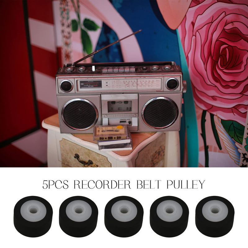5 Pcs Inner Dia 0.1Inch Rubber Bearing Roller Guide Pulley Bearing Wheel Pinch Roller for Audio Radio Tape Recorder