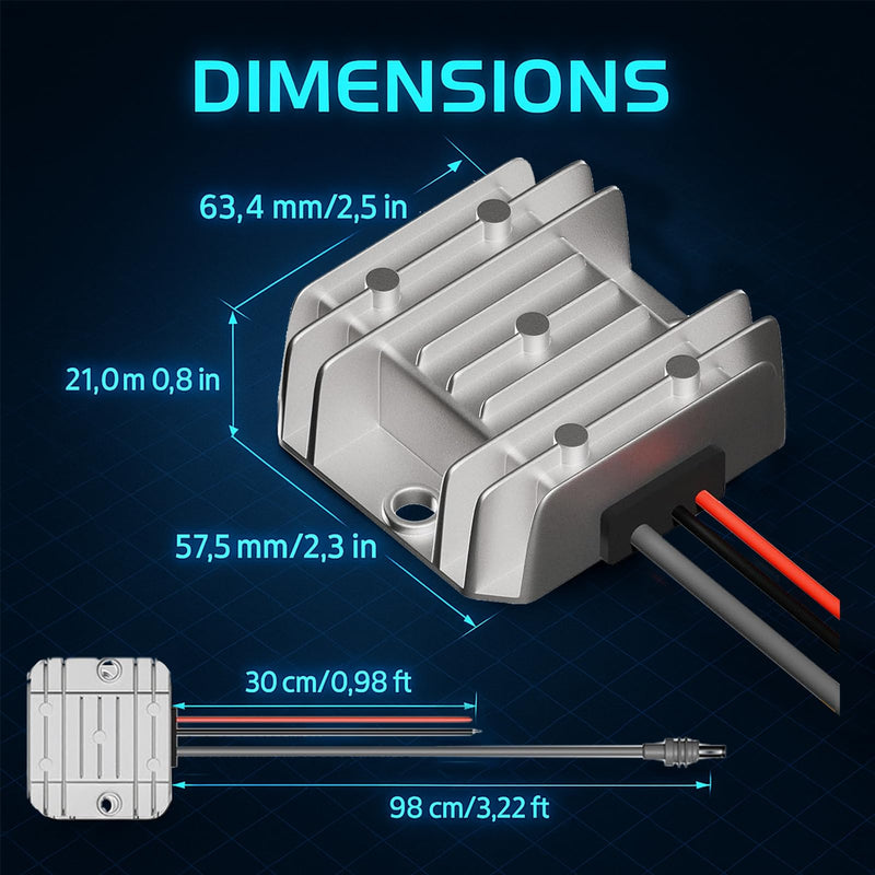 Step Up Power Cable for Starlink Mini, 12V 24V to 30V 3.5A Converter with 3.28FT Cable, 100W IP68 Waterproof DC Boost Adapter for Starlink Mini, Motorhome, Outdoor, and Travel Use