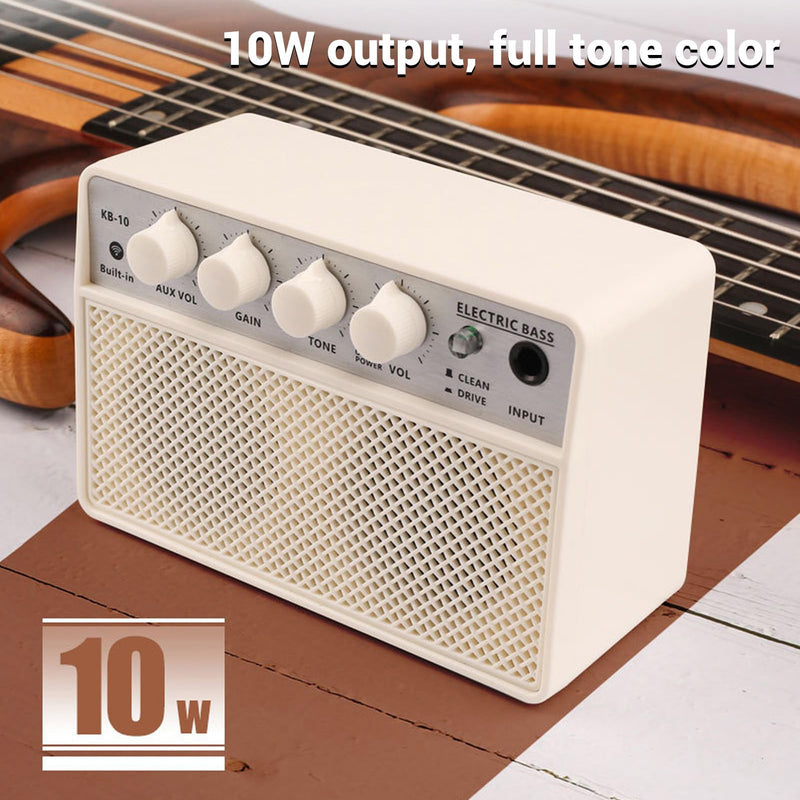 [AUSTRALIA] - KOKKO KB-10 Bass Amplifier Portable Mini Bluetooth Audio 10W Mini Bass Amplifier Portable Rechargeable Bass Guitar Practice Amplifier 
