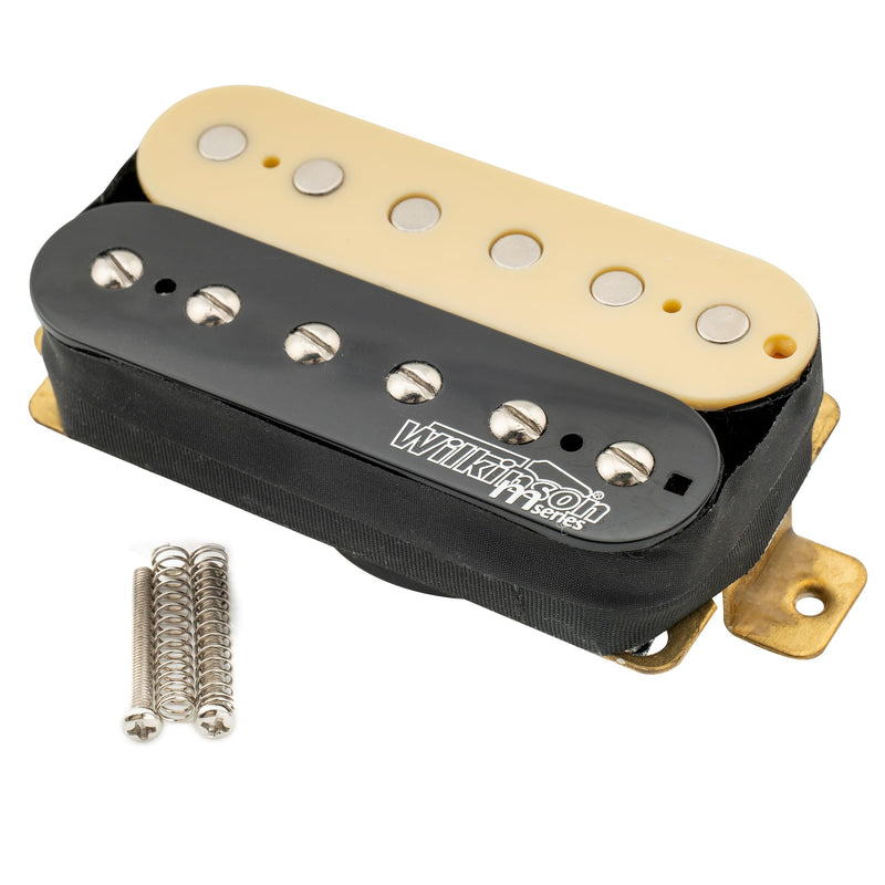 Wilkinson WOHZB Ceramic Overwound Open Style Humbucker Bridge Pickup for Electric Guitar, Zebra Bridge Zebra