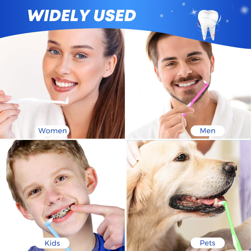 [AUSTRALIA] - Sularpek Pack of 4 Tuft Toothbrush, Tuft Brush with Independent Protective Caps, Soft Tufted Toothbrush, Interdental Brush for Orthodontic Braces and Bridges, Detail Cleaning Pack of 4 Tuft Toothbrushes 