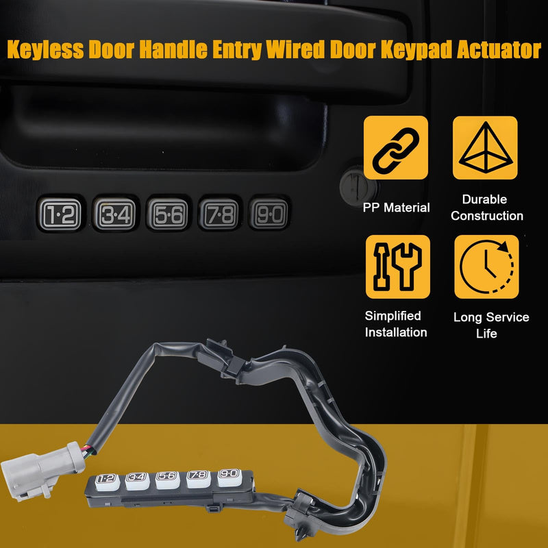 4L3Z-14A626-AAA Keyless Entry Wired Keypad Door Lock Actuator | Compatible with Ford F150 2004-2008, for Lincoln Mark LT 2006-2008, Replace# 4L3Z14A626AAA, Front Left Driver Side for Ford F150 Lincoln Mark LT 2004-2008