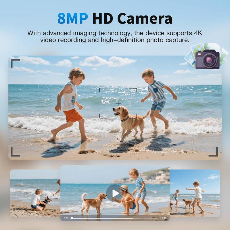 32GB AI Smart Glasses 4K HD Camera, 290mAh Battery, 8MP Anti-Shake Camera Glasses, Support Video Recording, Real-time Translation/GPT Lens Recognition, Photochromic Lens Black