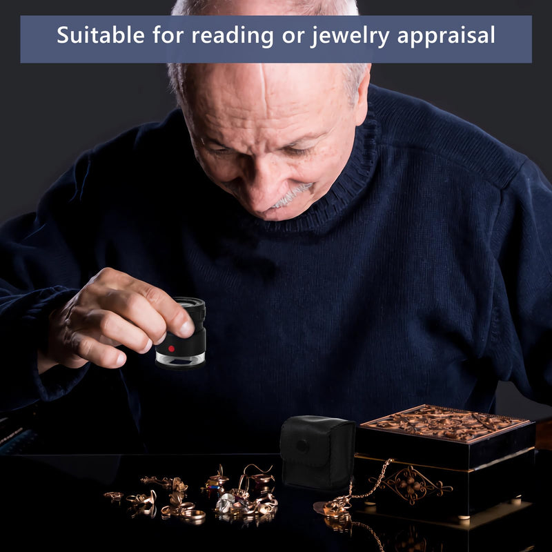 [AUSTRALIA] - 30X Loupe Magnifier, USB Rechargeable 8 Lights Portable Eye Loupe Sewing Magnifying Glass for Watches, Jewelry, Coins, Currency, Stamps 