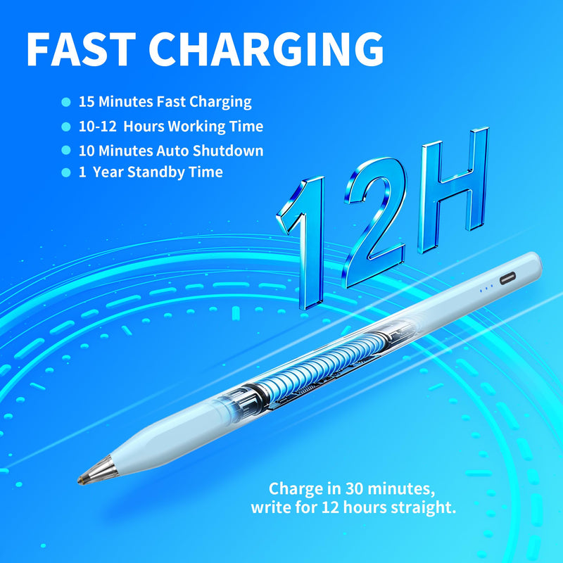 Galaxy Tab A11+ Stylus Pen for Samsung Table A11/A9+/A9 Drawing Stylus for Android Tablets, Precise Writing Pencil,Fast Charging,Auto Sleep,Button on/Off (Blue) blue