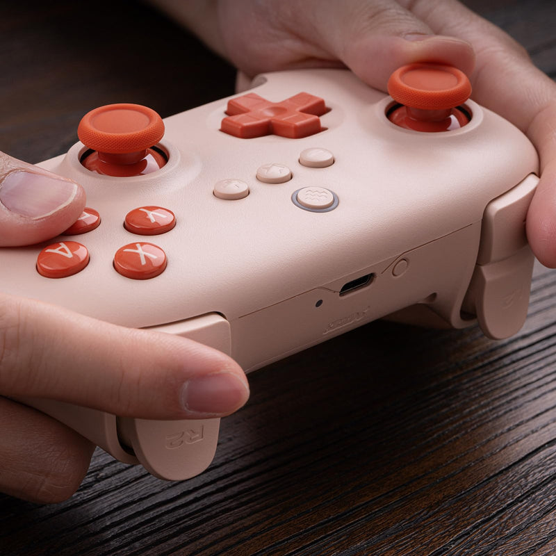 8Bitdo Ultimate C Bluetooth Controller for Switch, Ultimate Quality Bluetooth connectivity with 6-axis Motion Control and Rumble Vibration (Orange) Orange