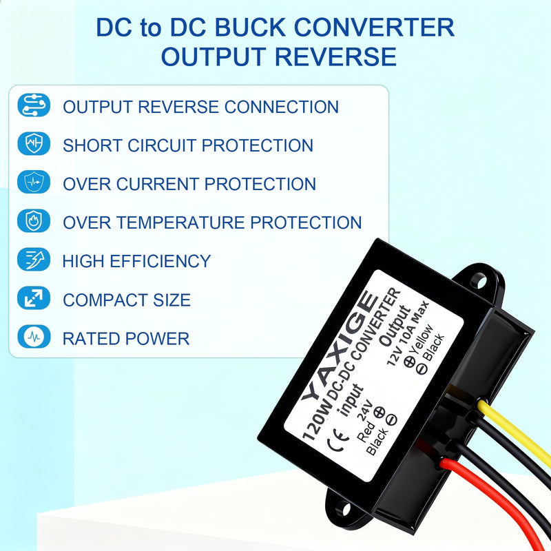 [AUSTRALIA] - 3PCS 24V to 12V 10A 120W Step-Down Converter Regulator Waterproof Step-Down Power Supply Reducer Regulator Voltage Module (16V-32V to 12V, 10A) 24V TO 12V 3PCS 