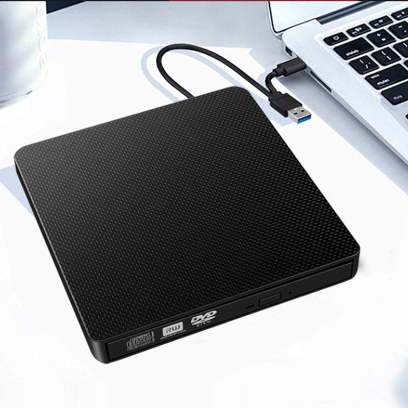 YMY External CD DVD Drive for Laptop, USB3.0 and USB-C 2 in 1 Portable DVD Player CD Burner Reader Writer for Desktop PC Windows 11/10/8/7 Linux Mac OS, Black