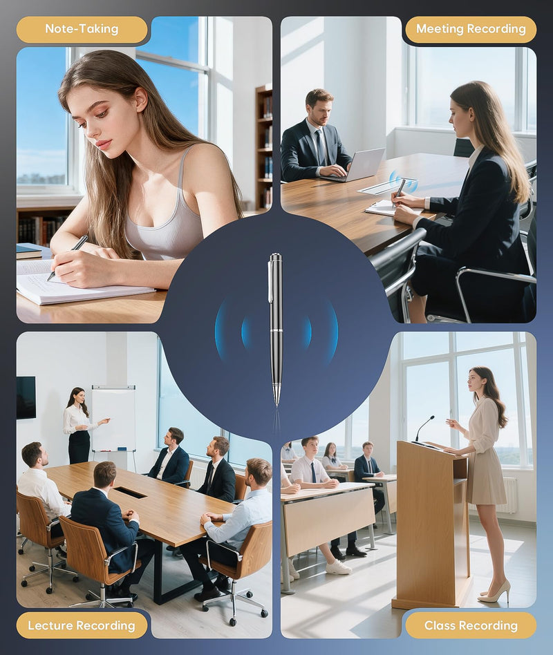 72GB Digital Voice Recorder, Audio Recorder with 25H Battery Life, Playback & Voice Activation Recording Device, Voice Activated Recorder with AI Noise Reduction for Lectures/Meetings/Interviews 72GB