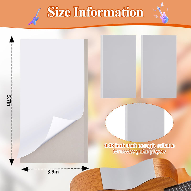 2 Pcs Guitar Non Slip Pad Keep Guitar from Sliding Guitar Accessories Self Adhesive Silicone Pads Guitar Aid for Beginners Keep Your Instrument in Place, Light Gray